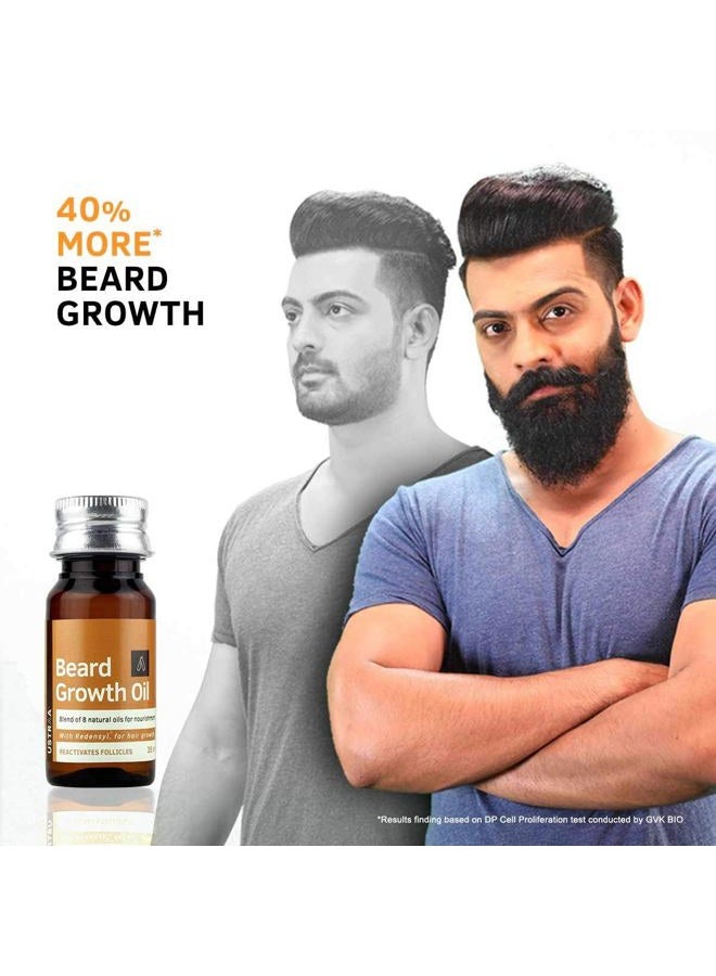 Ustraa Beard Growth Oil - 1.18 Oz - More Beard Growth, With Redensyl, 8 Natural Oils including Jojoba Oil, Vitamin E, Nourishment & Strengthening, No Harmful Chemicals - Image 2