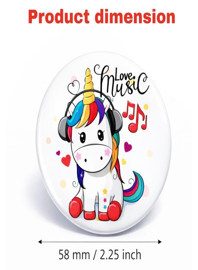 AMYCAUR Unicorn Theme Pin Badge Brooch For Kids - Cute Cartoon Safety Pin Badge For School, Backpack, T-Shirts & Return Gifts - School Giveway Item - Kanjak Gift (12 Pcs) - Image 5