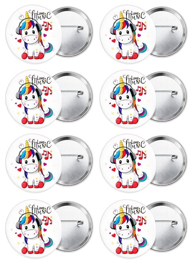 AMYCAUR Unicorn Theme Pin Badge Brooch For Kids - Cute Cartoon Safety Pin Badge For School, Backpack, T-Shirts & Return Gifts - School Giveway Item - Kanjak Gift (12 Pcs) - Image 1