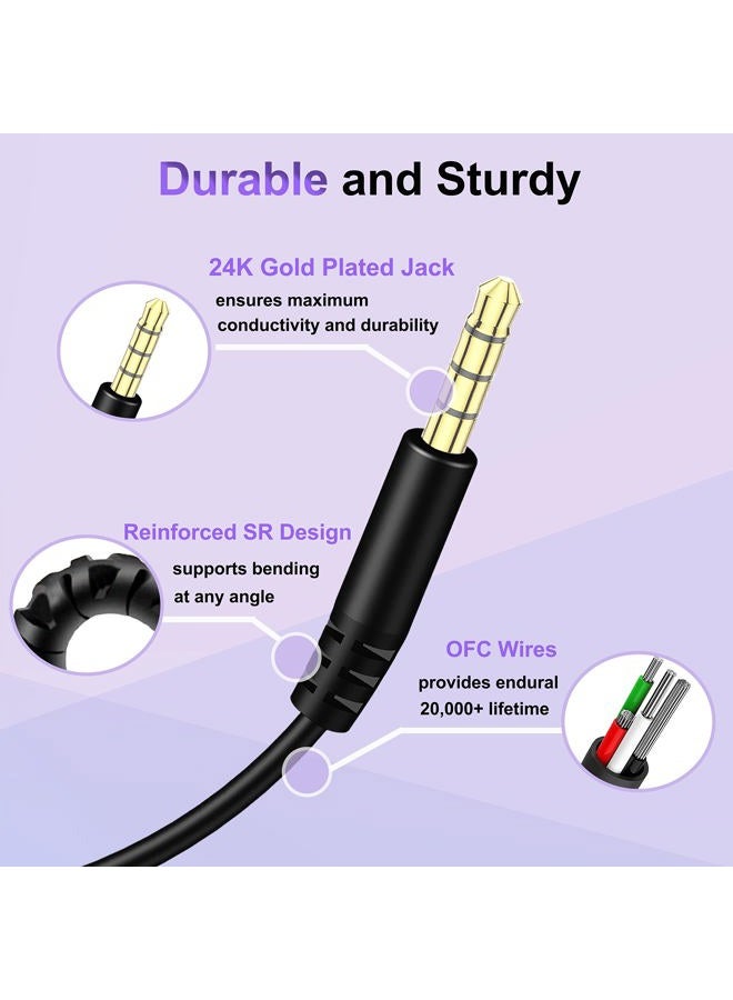 Callez Replacement Audio Cable for Bose Headphones Cord Wire 3.5mm to 2.5mm Compatible with Bose 700 Quietcomfort QC25 QC35 QC35II QC45 OE2 OE2i SoundTrue JBL Tune 710BT with in-line Mic & Volume Control - Image 5