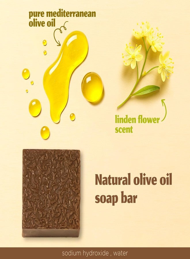 Hekaya Aleppo Soap Bar – Linden Scented Pack of 4 Handmade Olive Oil Soap Bar Soap for Face & Body | Moisturizing, Vegan, For All Skin Types Cleanser for Face Body & Hair – 17oz Total - Image 2