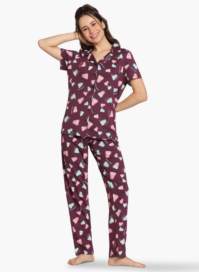 Zivame All-Over Print Pyjama Set - Image 1