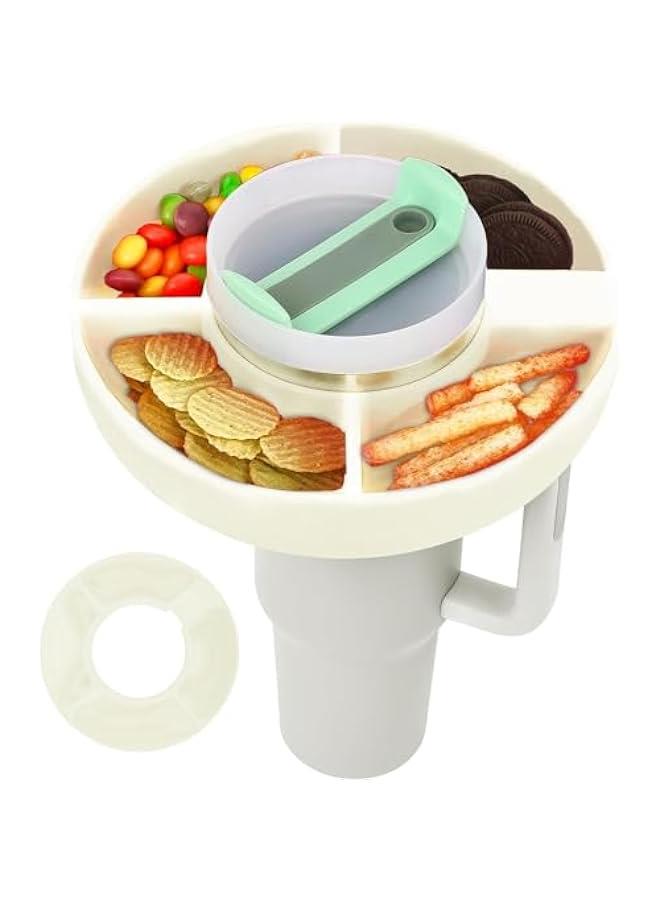 HOOKOR Snack Bowl For Stanley Cup 40oz With Handle, Silicone Snack Ring Reusable Snack Tray For Stanley Tumbler Accessories, Snack Platters for Stanley Quencher Adventure  - Image 1