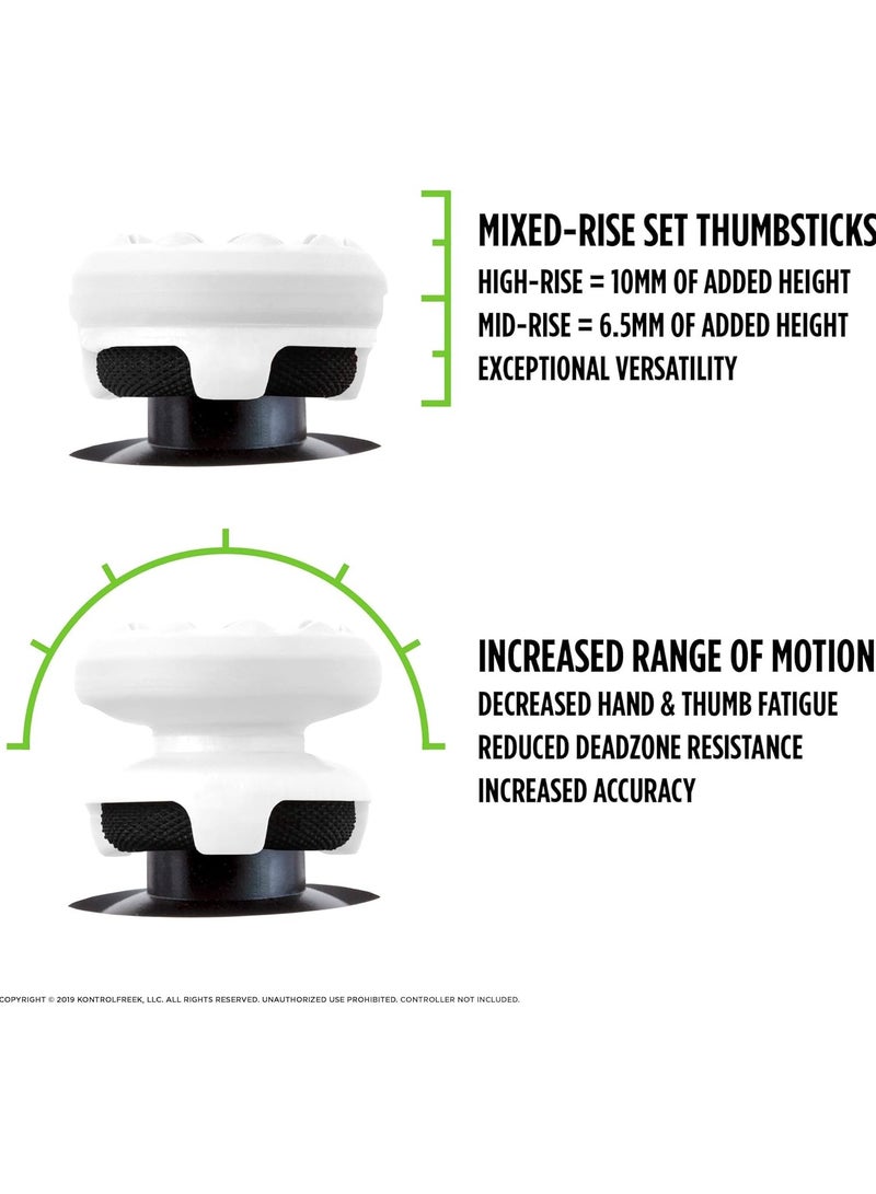 PS5 handle joystick cap non-slip universal silicone cap non-slip suitable for PS4 enhanced grip increased comfort towering convex thumb stick white - Image 2