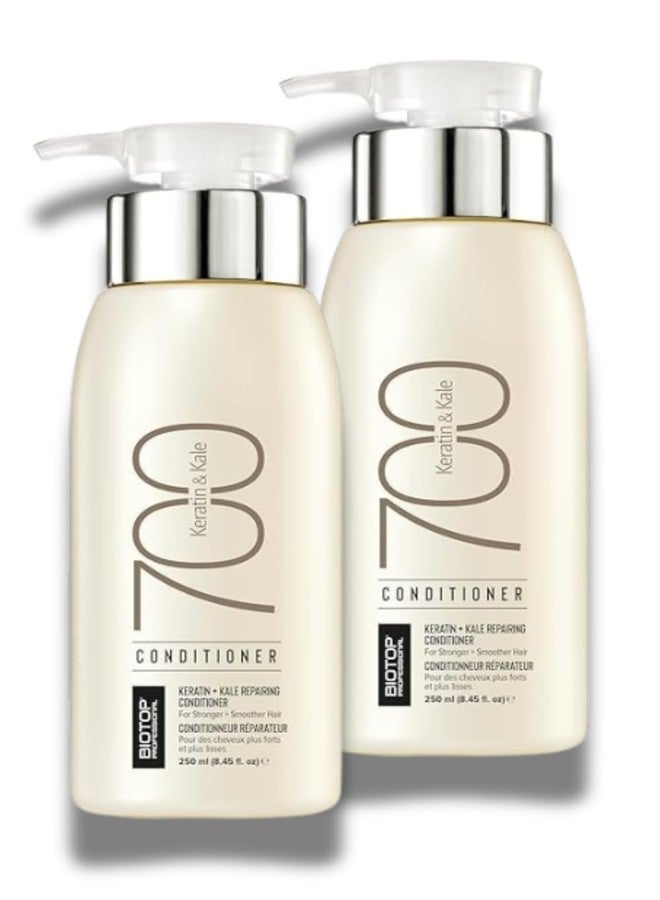 Biotop Professional 700 Keratin + Kale Conditioner 250Ml Each Pack of 2 |Unisex|It Helps to Smooth, Soften & Strengthen hair|Essential Moisture|for Damaged, Coarse or Chemically Treated Hair - Image 2