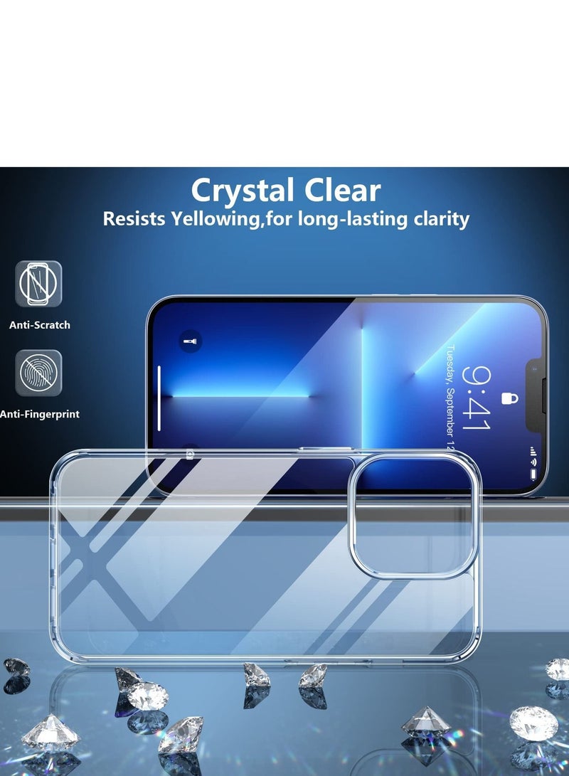 iPhone 14 Pro Case Cover Crystal Clear Shockproof Thin Silicone Yellowing-Resistant Slim Transparent Phone Case for Apple iPhone 14 Pro (6.1 inch) Clear - Image 3