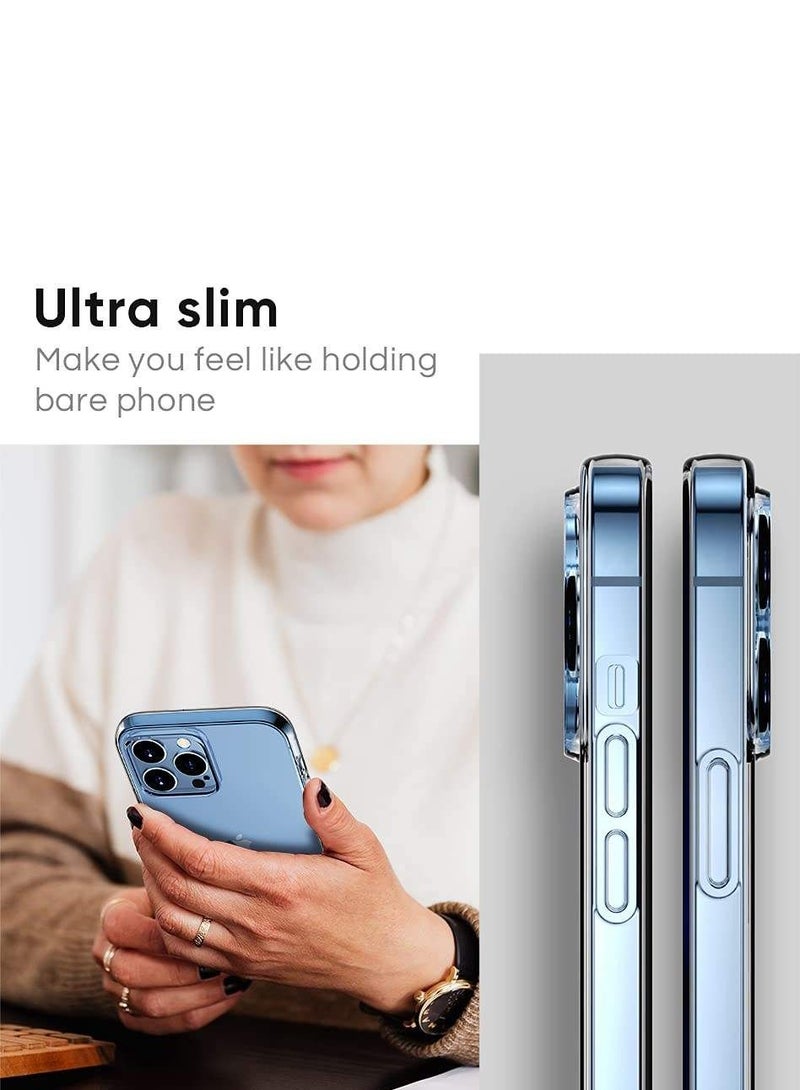 iPhone 14 Pro Case Cover Crystal Clear Shockproof Thin Silicone Yellowing-Resistant Slim Transparent Phone Case for Apple iPhone 14 Pro (6.1 inch) Clear - Image 4