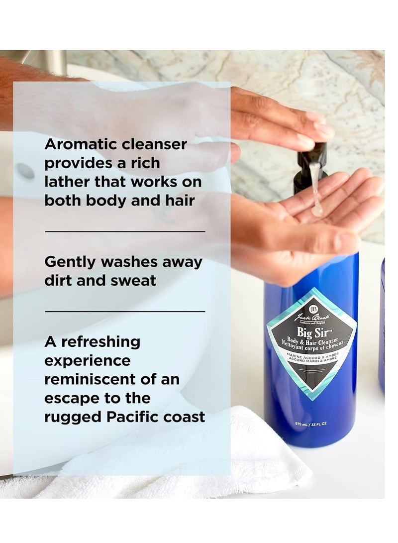 Jack Black Jack Black Big Sir Hair & Body Cleanser, Men’s Body Wash, Shampoo Wash, Dual-Purpose Men’s Cleanser, Wash Away Dirt & Sweatc - Image 3