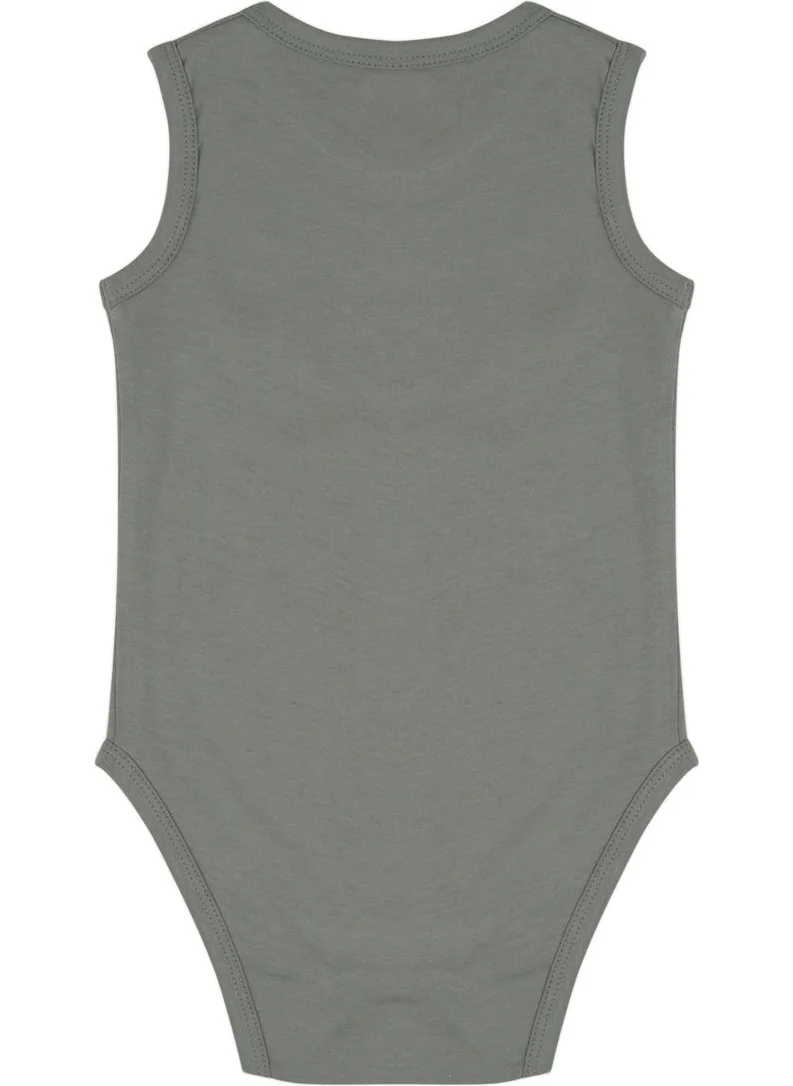 Jrmori Basic Sleeveless Body with Snap Detailed Logo