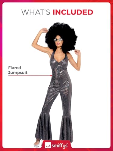 Smiffys Disco Diva Costume, Silver, S - US Size 6-8 - Image 2