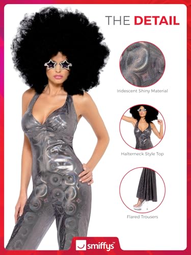 Smiffys Disco Diva Costume, Silver, S - US Size 6-8 - Image 3