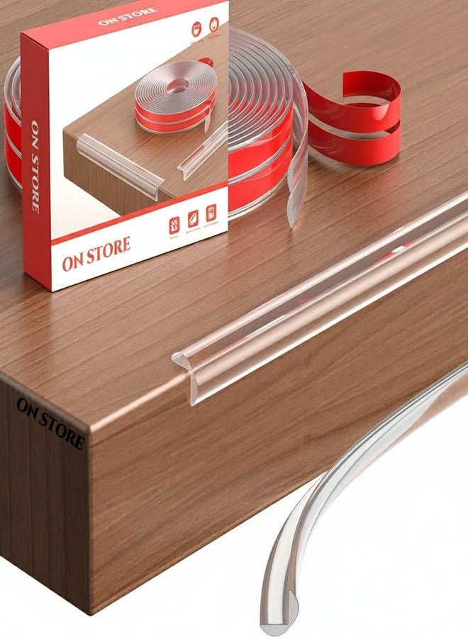 ON STORE Edge Protector Tape for Furniture - Clear Corner & Edge Guard - Baby Proofing Safety Strip for Table, Desk, Shelf - Self-Adhesive, Easy to Cut & Install, Shock Absorbing, Non-Toxic Material (1 Meter) - Image 1