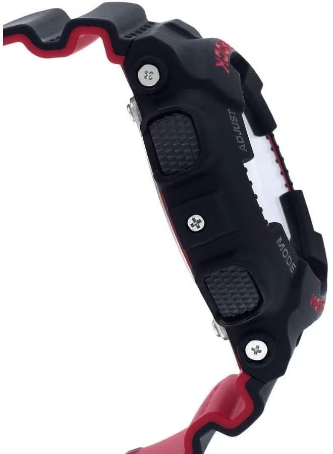 G-SHOCK ساعة يد رقمية وتناظرية للرجال بحزام راتينج دائري - أسود - GA-110HR-1ADR - Image 4