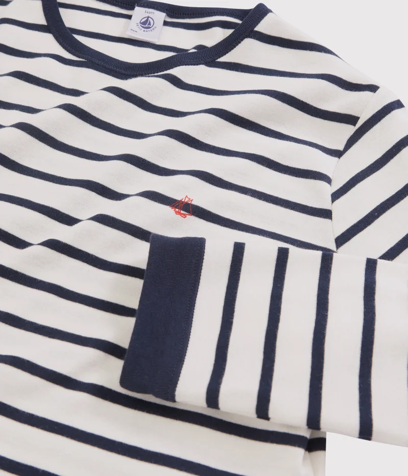 Petit Bateau Boys' Cotton Pyjamas with Sailor Stripes