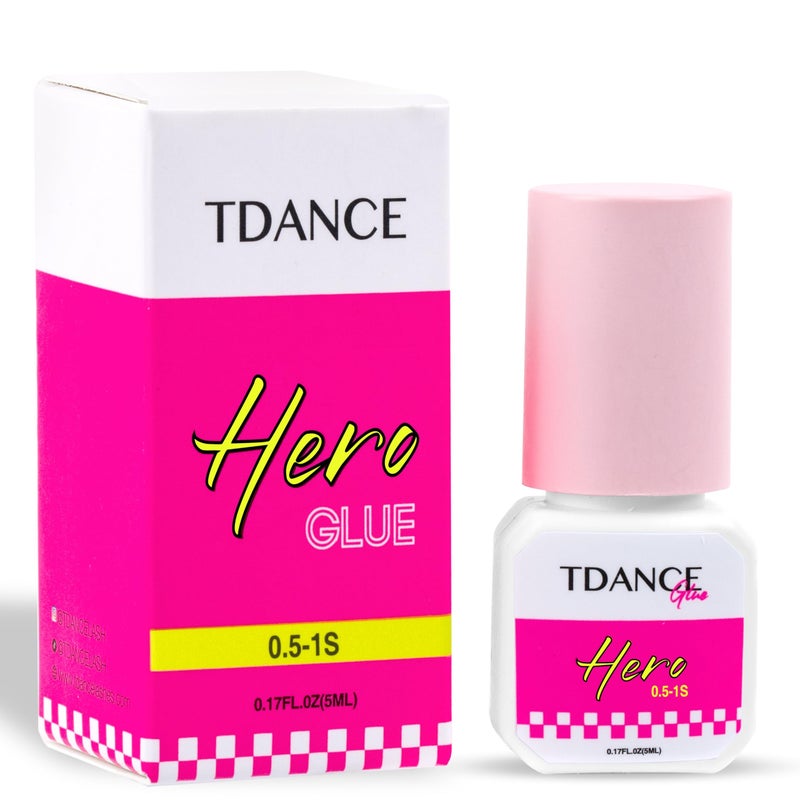 TDANCE Eyelash Extension Glue /0.5-1 Sec Dry/Retention â€“ 7 Weeks/Lash Extension Glue for Professional Use Only (0.17 fl. oz / 5ml) - Image 1