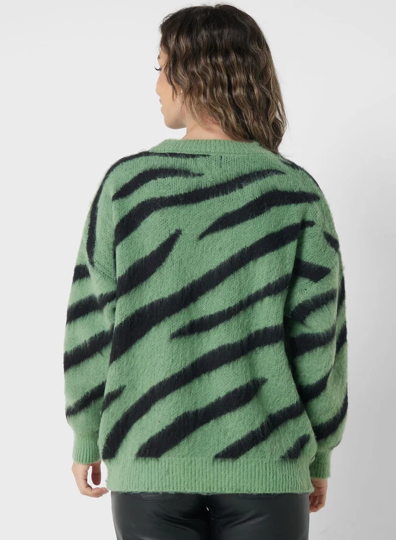 Ginger Animal Print Sweater