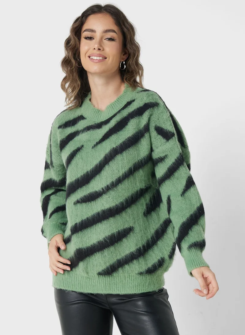 Ginger Animal Print Sweater
