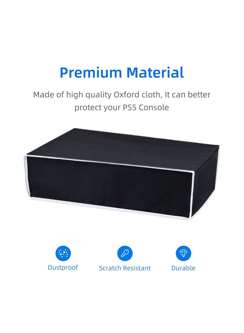 Dust Cover For PS5 Dustproof Cover Precision Cut Protective Case Anti Scratch Waterproof Cover Sleeve For Playstation 5 Console Digital Edition and Ultra HD Edition(Not for PS5 Slim) - Black Horizonta  - Image 4