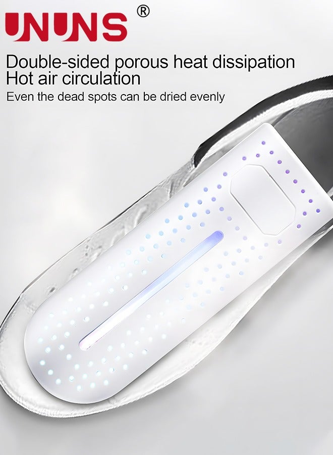 UNUNS مجفف أحذية، مجفف قفازات محمول يعمل بمنفذ USB مع ضوء الأشعة فوق البنفسجية، يزيل الروائح الكريهة ويعقم الأحذية للعائلة - Image 3
