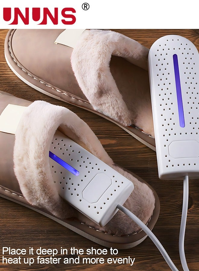 UNUNS مجفف أحذية، مجفف قفازات محمول يعمل بمنفذ USB مع ضوء الأشعة فوق البنفسجية، يزيل الروائح الكريهة ويعقم الأحذية للعائلة - Image 4