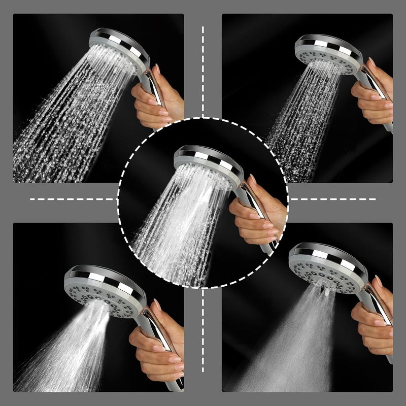 Orvos Hand shower multifunction 4x4 inches RainMist Head only Chrome plated with high grade Korean ABS material from LG for high end luxury bathrooms set of 1 - Image 2