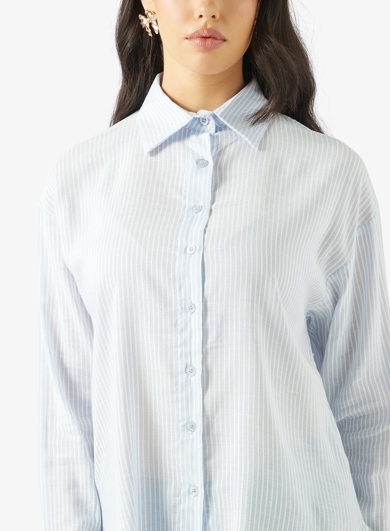 جينجر قميص مخطط بأزرار - Image 3