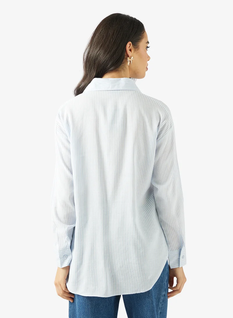 Ginger Button Down Stripe Shirt