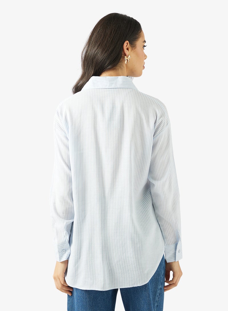 جينجر قميص مخطط بأزرار - Image 2