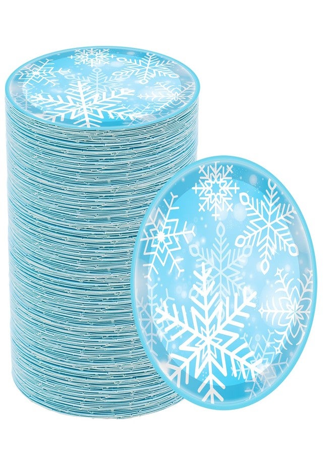 HSPAIDYP 80Pcs Snowflake Paper Plates Frozen Snowflake Party Supplies,7"Winter Snowflake Frozen Plates Disposable Chrisstma Plate for Winter Wonderland Xmas Frozen Snowflake Birthday Party Decor (white) - Image 1