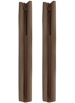 Twin Draft Guard Door Draft Stoppers Brown Adjustable Double Sided Draft Blocker for Cat Door Air Stopper Door Sweep  - Image 2