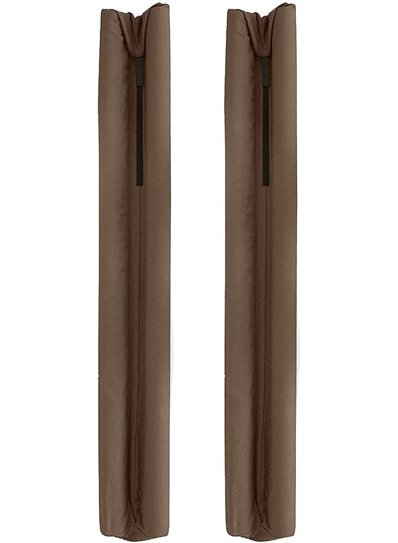 Twin Draft Guard Door Draft Stoppers Brown Adjustable Double Sided Draft Blocker for Cat Door Air Stopper Door Sweep - Image 2