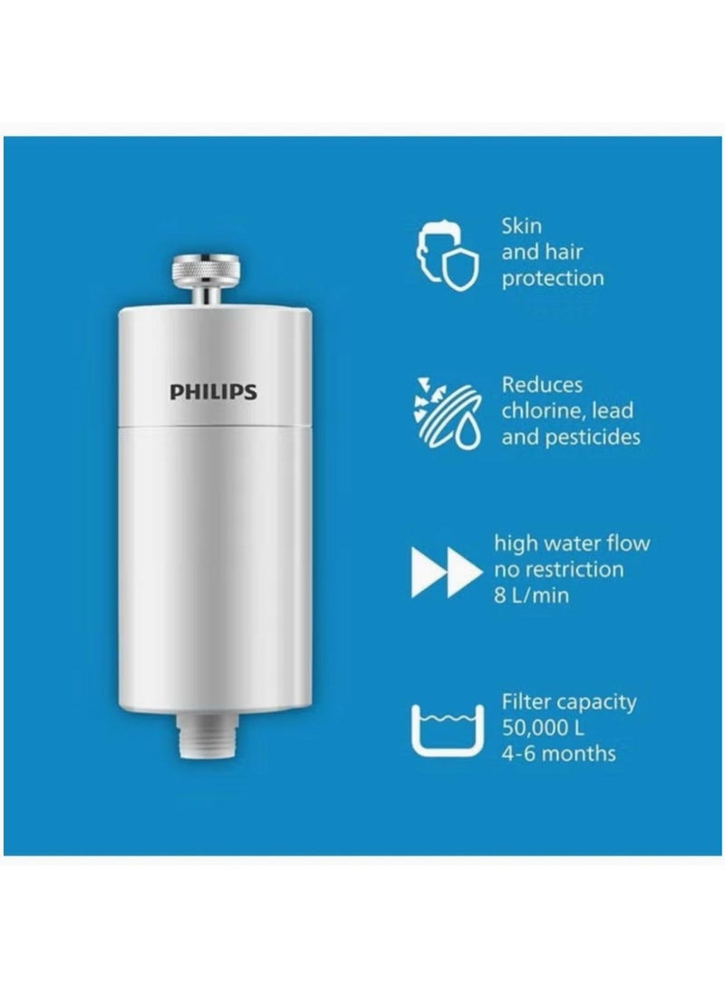 فيليبس فلتر استحمام كروم (الأصلي) يقلل الكلور بنسبة تصل إلى 99%، سهل التركيب، يناسب جميع الخراطيم والصنابير القياسية - Image 3