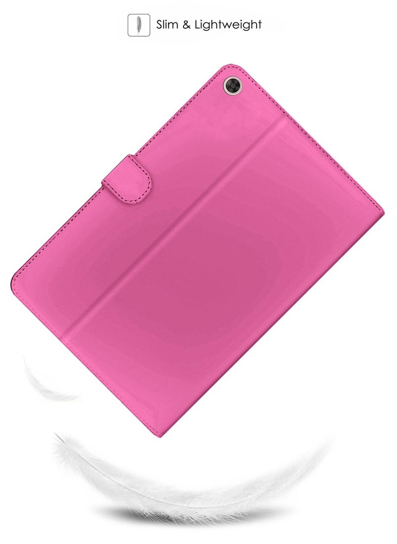 اوميكر - حافظة جلدية عالية الجودة مع حامل مغناطيسي لهاتف Huawei MatePad SE 2022 10.4 بوصة وردي - Image 1