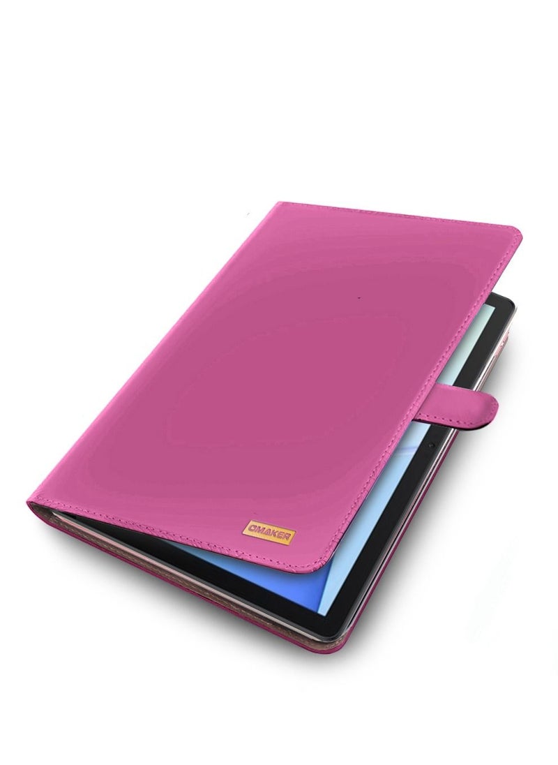 اوميكر - حافظة جلدية عالية الجودة مع حامل مغناطيسي لهاتف Huawei MatePad SE 2022 10.4 بوصة وردي - Image 1