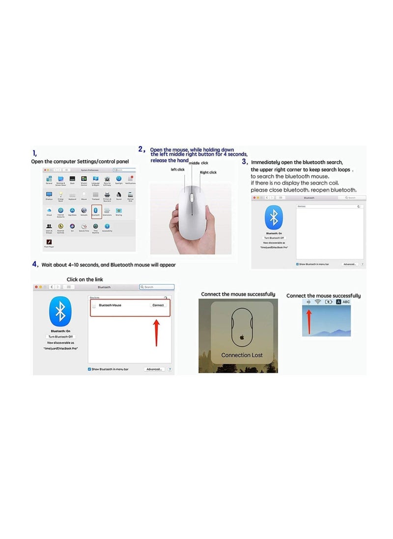 Yesido - Wireless Mouse Portable Mobile Optical Mice Mute Silent Click Mini Noiseless Mice with USB Receiver for Notebook, PC, Laptop, Computer, Macbook - Image 1