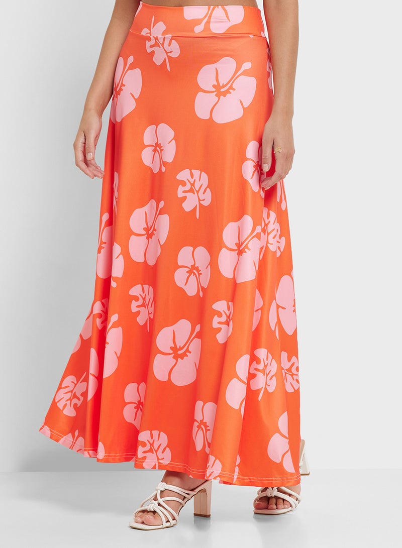 Ginger Floral Print Crop Top & Maxi Skirt Set  - Image 4