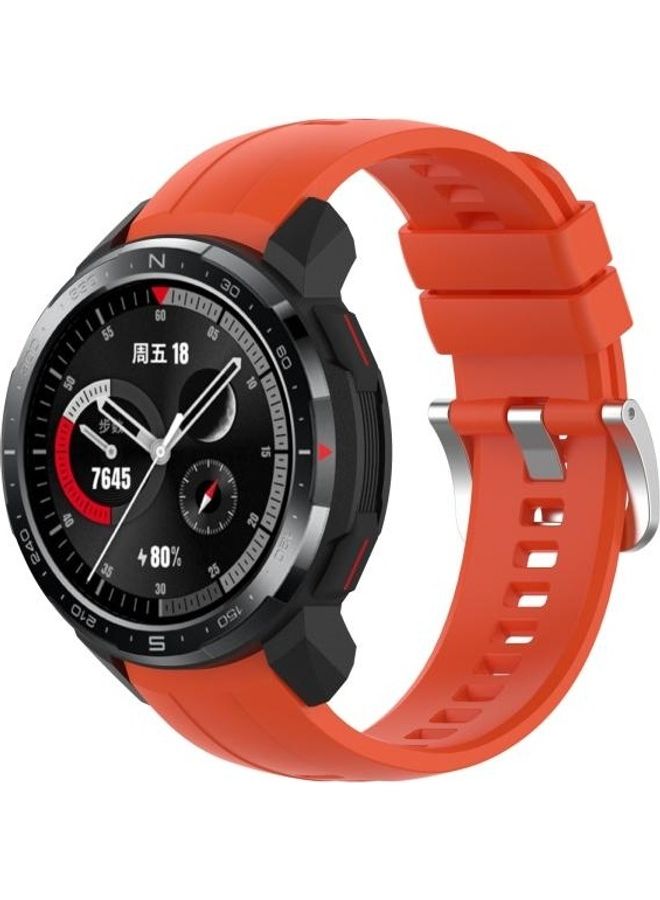 إسكدنيا Silicone Replacement Strap Watchband For Huawei Honor Watch GS Pro Orange - Image 4