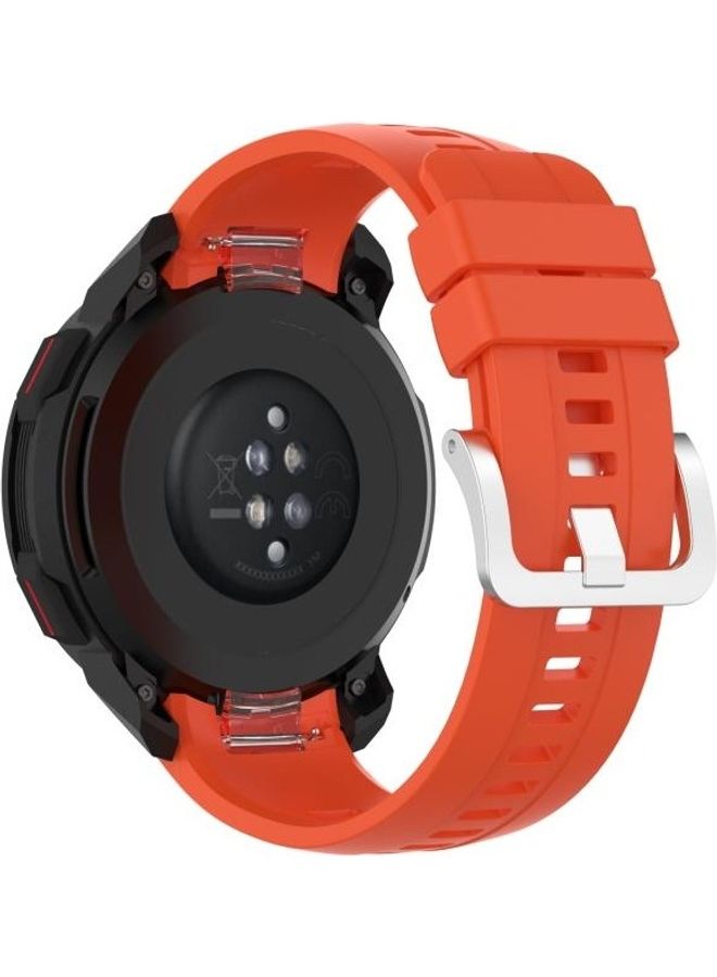 إسكدنيا Silicone Replacement Strap Watchband For Huawei Honor Watch GS Pro Orange - Image 5