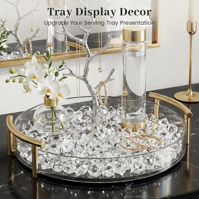 DomeStar Fake Ice, 150PCS Fake Diamonds, Plastic Diamonds Acrylic Rocks Vase Fillers for Centerpieces Wedding Party Table Scatter Food Display - Image 5