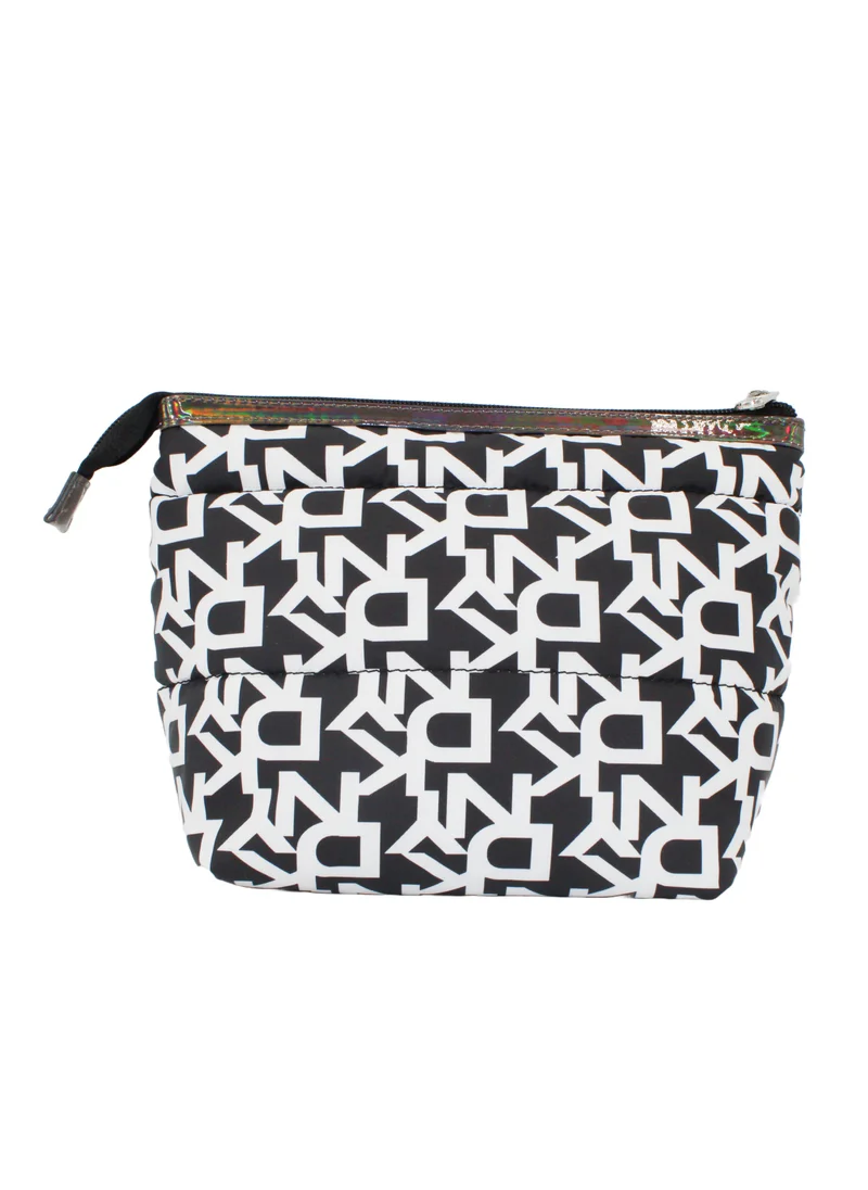 DKNY DKNY Signature Puffer T Stand Cosmetic Bag, Travel Make up Bag Small, Small Lightweight Cosmetic Bag Storage Bag, Small Makeup Bag, Travel Toiletry Bag