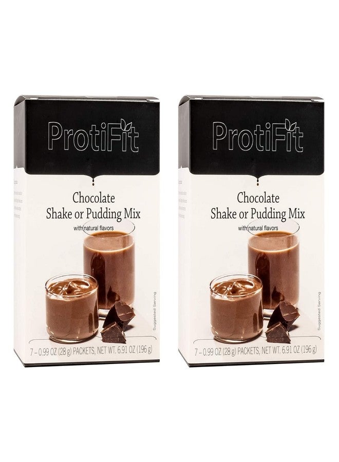 PROTIFIT - High Protein Chocolate Pudding & Shake Mix 2 Pack, 15g Protein, Low Calorie, Low Fat, Low Carb, Aspartame Free, Idea Protein Compatible, Meal Replacement, 7 Servings Per Box, (2 Pack) - Image 1