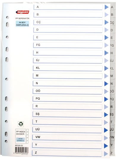 Bigpoint - A4 Size Letters (A-Z) Separator - Image 1