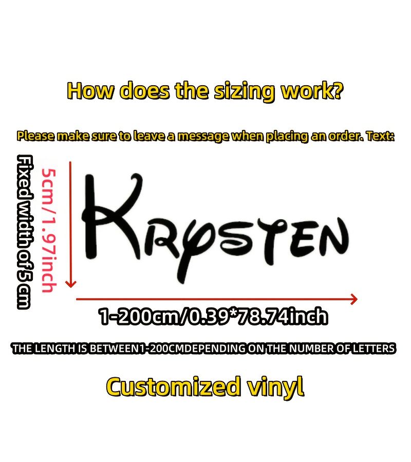 Black Custom Vinyl Name Stickers for Cars Windows Helmets - Image 2