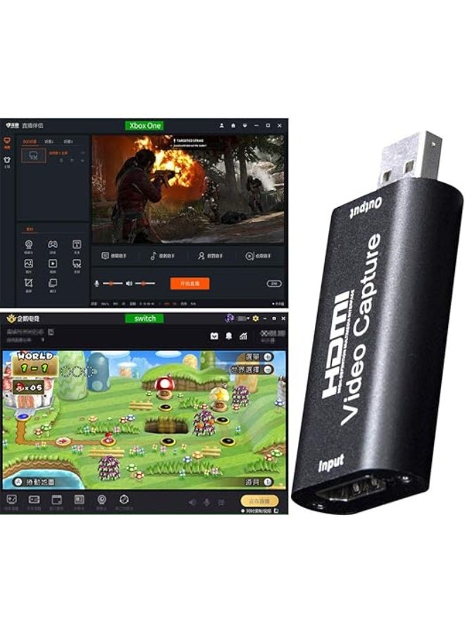 محول التقاط فيديو HDMI إلى USB 2.0 بدقة 1080P مع دعم إدخال 4K، جهاز تسجيل وبث مباشر للألعاب والفيديو على الشاشة بسهولة - Image 2