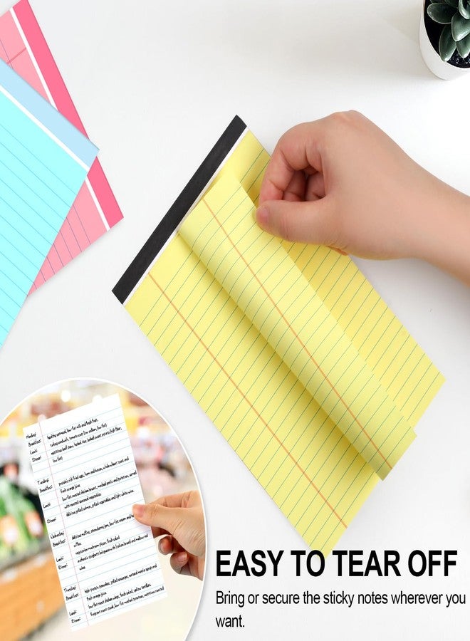 Utron 6 PCS Small Legal Pads 5x8 Colorful, Narrow Ruled Small Note Pads 5x8, Micro Perforated Writing Pad, College Ruled Legal Notepads 5x8 for Study, Office, To-Do Lists(30 Sheets/Small Notepad) - Image 4
