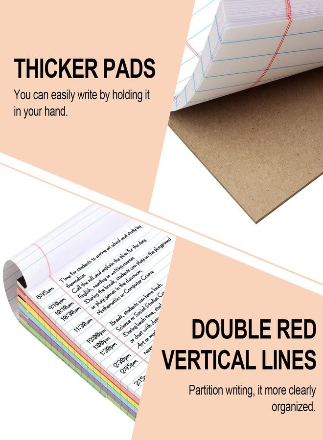 Utron 6 PCS Small Legal Pads 5x8 Colorful, Narrow Ruled Small Note Pads 5x8, Micro Perforated Writing Pad, College Ruled Legal Notepads 5x8 for Study, Office, To-Do Lists(30 Sheets/Small Notepad) - Image 3