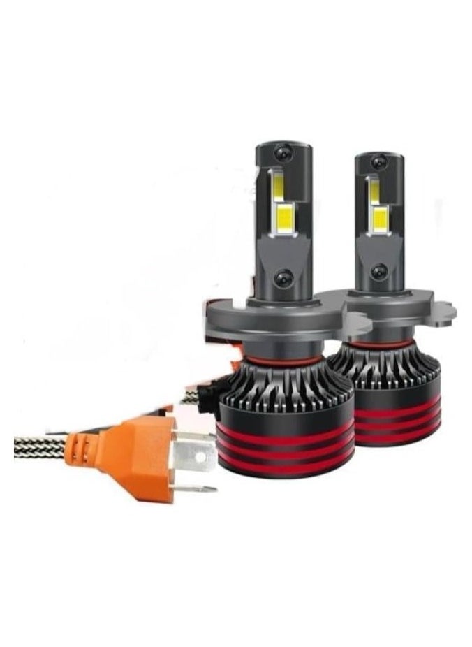 كونبيكس مصابيح أمامية LED Pro M8، إضاءة H4 بيضاء، مع نظام تبريد مضاعف السطوع، عمر افتراضي 24 شهرًا، 12000 واط، 50000 لومن، تيار مستمر 9 فولت، تيار مستمر 24 فولت، سطوع 150% (H4)  - Image 2