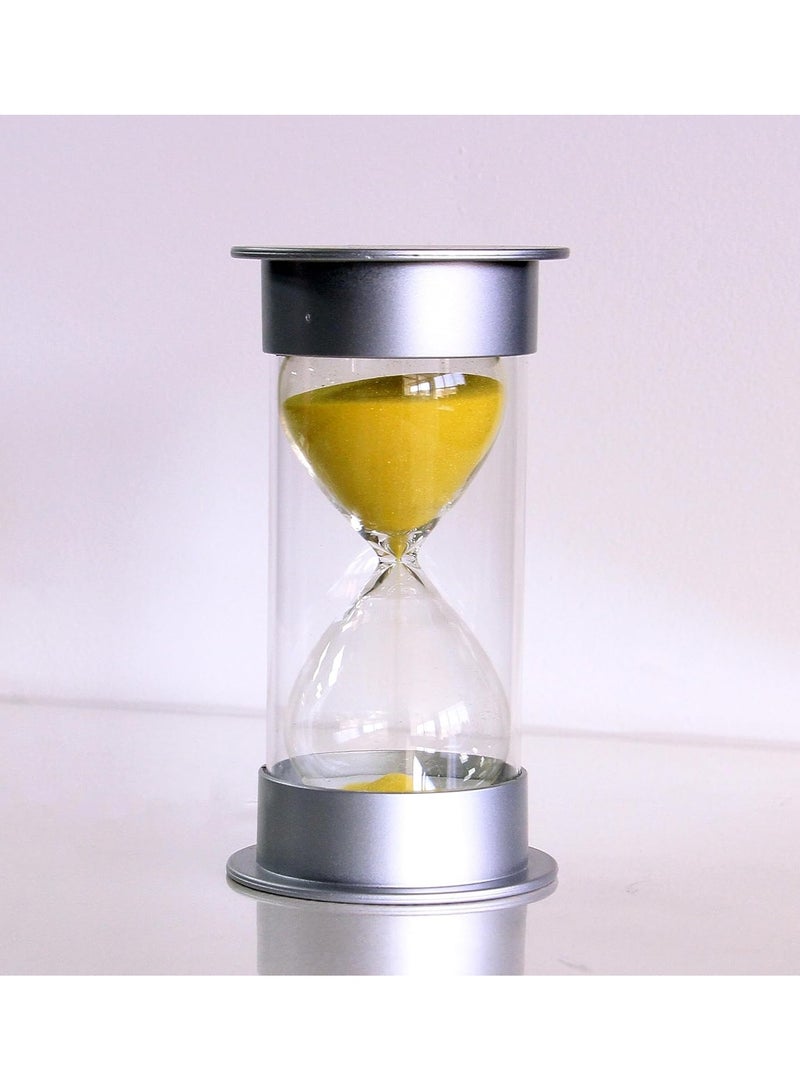 Rubik Sand Timer, 30 Minutes Creative Vintage Decorative Hourglass for Home Office Kitchen Decoration Ideal Gift for Kids & Adult (Yellow/Silver)  - Image 1