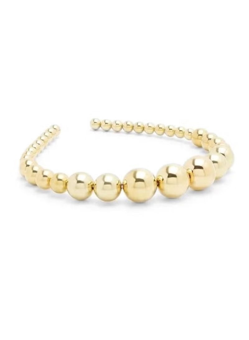 Huitich Elegant Headband Hair Accessory for Girls Gold Colour  - Image 2