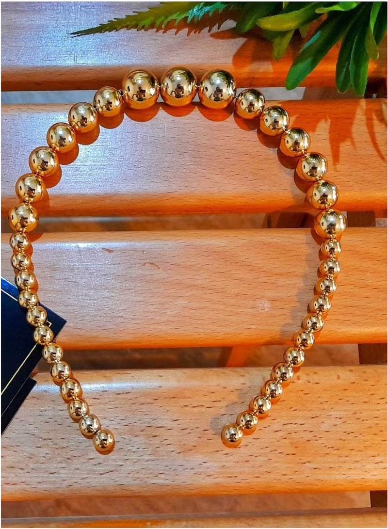 Huitich Elegant Headband Hair Accessory for Girls Gold Colour  - Image 3